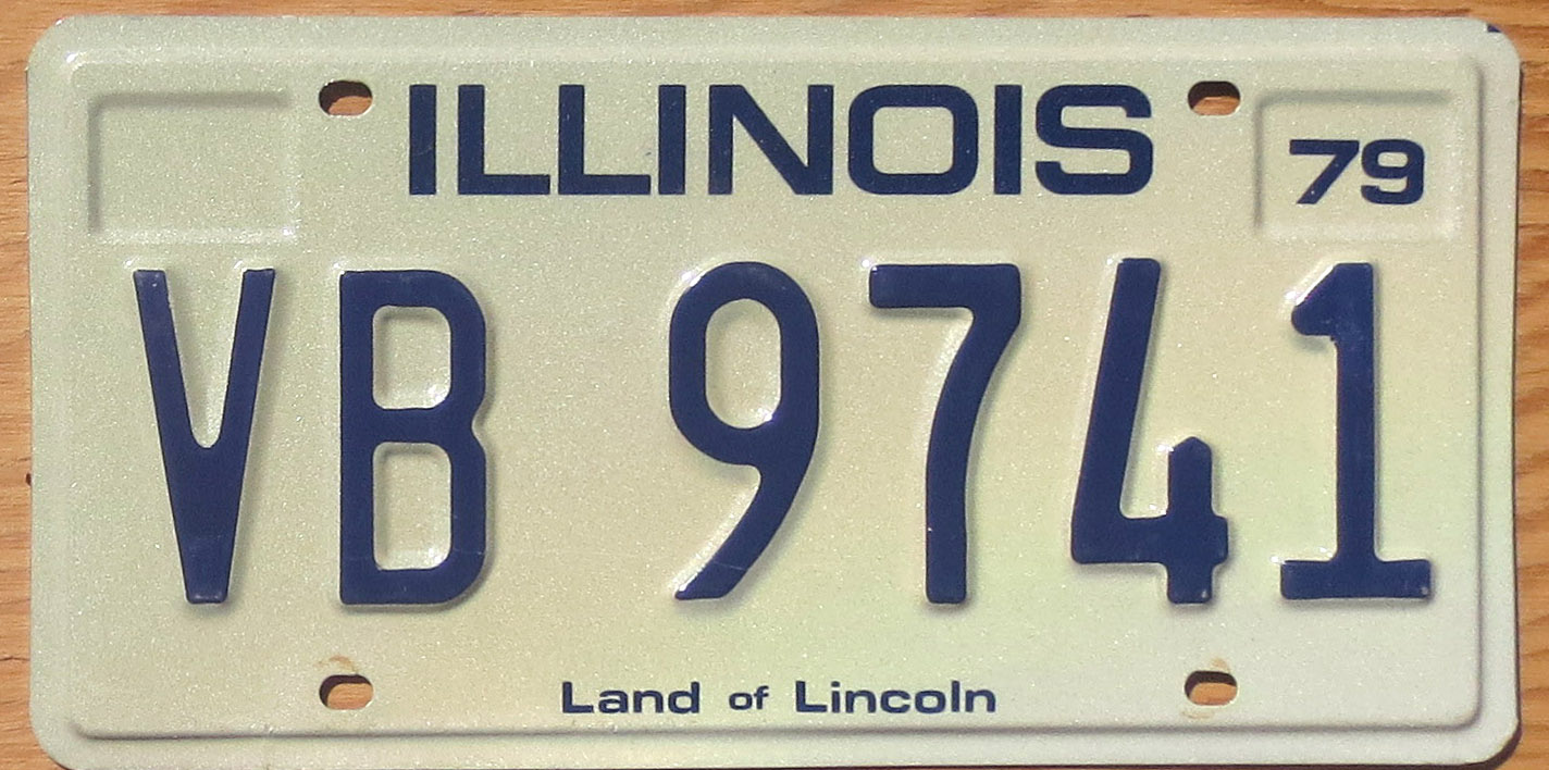 1979 Illinois exc Automobile License Plate Store Collectible License