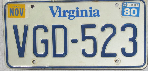 1980 Virginia vg