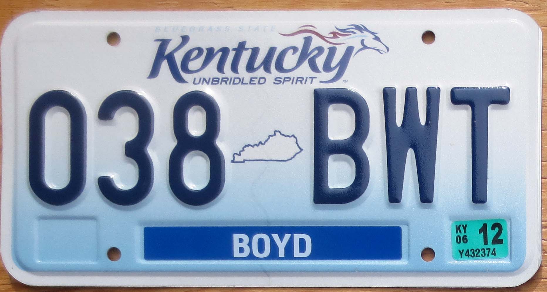 Kentucky UNBRIDLED SPIRIT License Plate