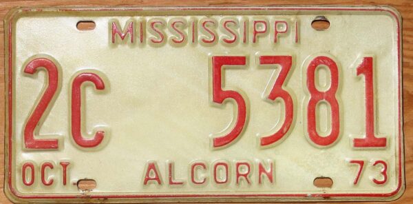 1973 Mississippi vg-ex