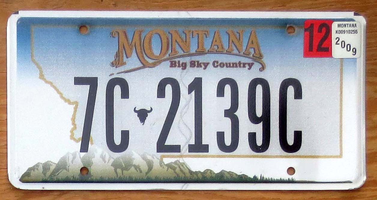 Montana 2009 VANITY License Plate HI HONEY 