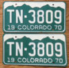 1970 Colorado pair nearly mint