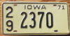 1971 Iowa vg+