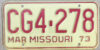 1973 Missouri vg-ex