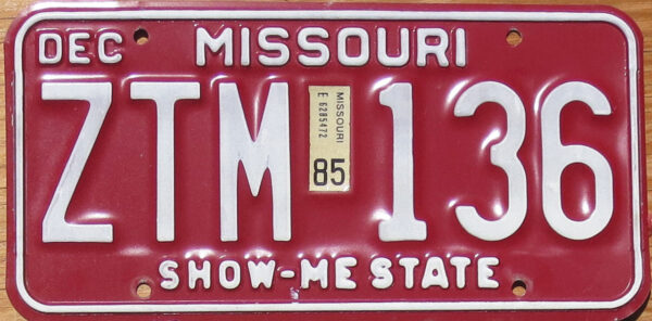 1985 Missouri vg-ex