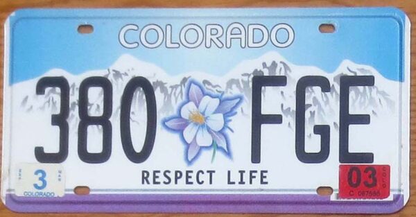 2003 Colorado Respect Life vg-ex