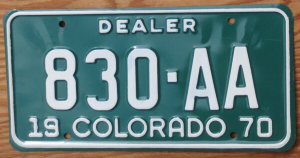 1970 Colorado dealer mint