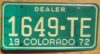 1972 Colorado dealer mint