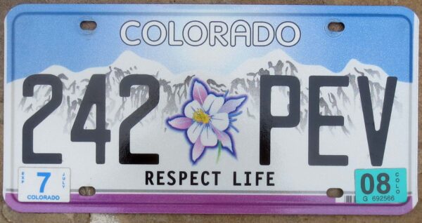 2008 Colorado Respect Life vg-ex