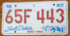 1987 South Dakota nearly mint