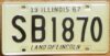 1967 Illinois exc+ NICE PLATE