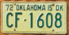 1972 Oklahoma vg