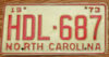 1973 North Carolina nearly mint
