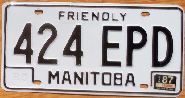 1987 Manitoba exc-