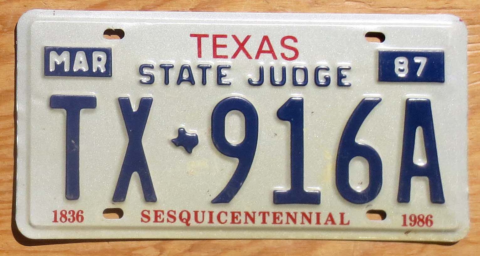1987 Texas State Judge exc