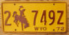 1972 Wyoming exc-mint NICE PLATE
