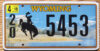 2018 Wyoming mint NICE PLATE