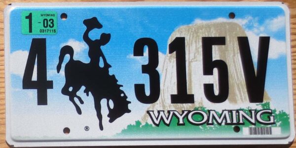 2003 Wyoming mint NICE PLATE