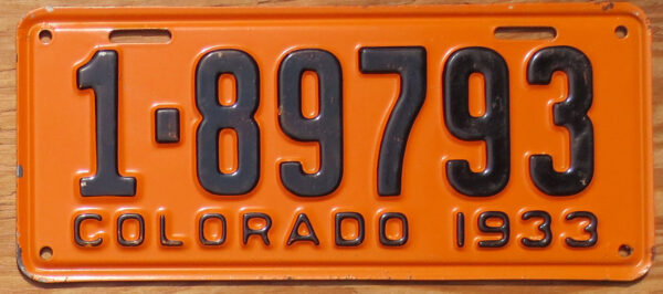 1933 Colorado nearly mint