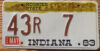 1983 Indiana #43R 7 vg+