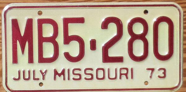 1973 Missouri mint NICE PLATE