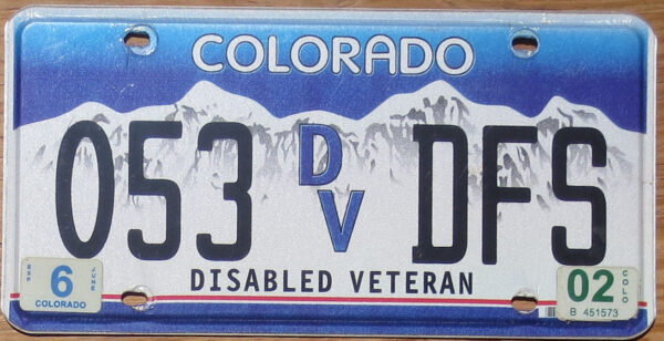 2002 Colorado disabled veteran vg-