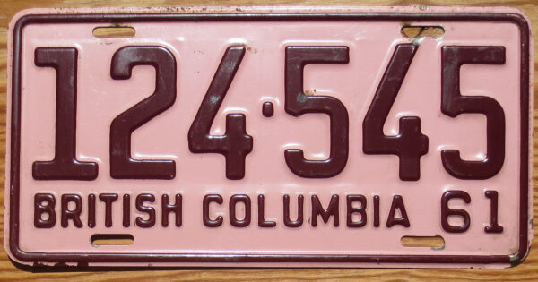 1961 British Columbia vg