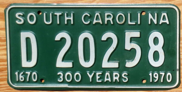 1970 South Carolina vg-ex