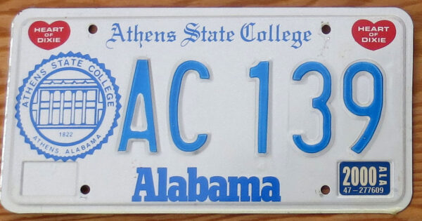 2000 Alabama Athens State College mint