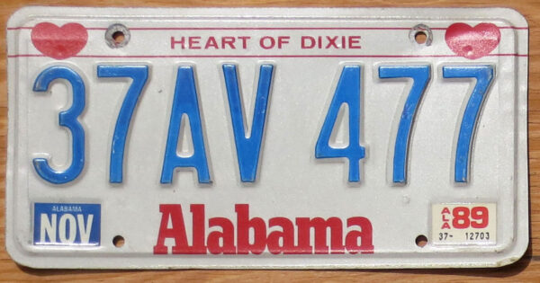 1989 Alabama vg-