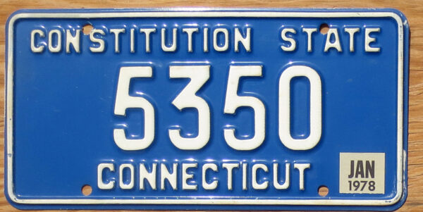 1978 Connecticut four digit exc