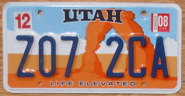 2008 Utah Life Elevated Arch vg