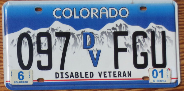2001 Colorado disabled veteran vg-