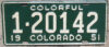 1951 Colorado exc-