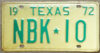 1972 Texas vg-