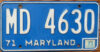 1973 Maryland vg-