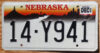 1998 Nebraska exc+ NICE PLATE