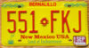 1996 New Mexico nearly mint NICE PLATE