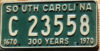 1970 South Carolina exc-