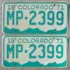1971 Colorado pair vg-ex