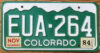 1984 Colorado mint - NICE PLATE