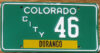 1977 base Colorado city vehicle plate mint