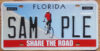 1999 base Florida specialty sample: Share the Road mint