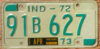 1972 1973 Indiana vg