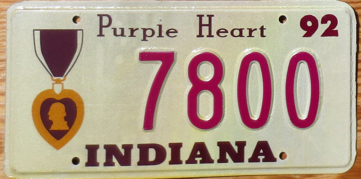 1992 Indiana Purple Heart exc