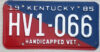 1985 Kentucky handicapped veteran nearly mint