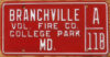 Maryland Fire Vehicle -Branchville nearly mint