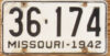 1942 Missouri good-