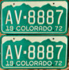 1972 Colorado pair vg-ex