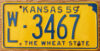 1959 Kansas nearly mint - NICE PLATE